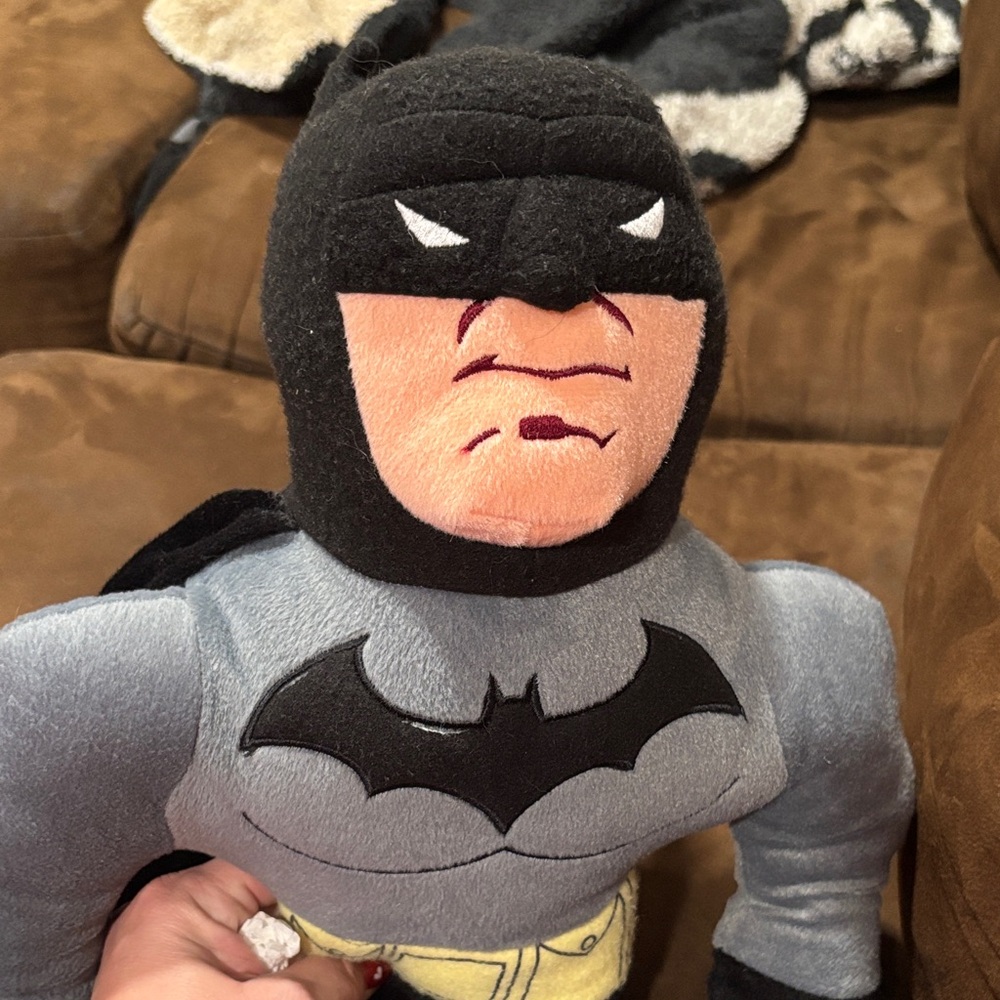 Black and Gray Batman Plush Toy